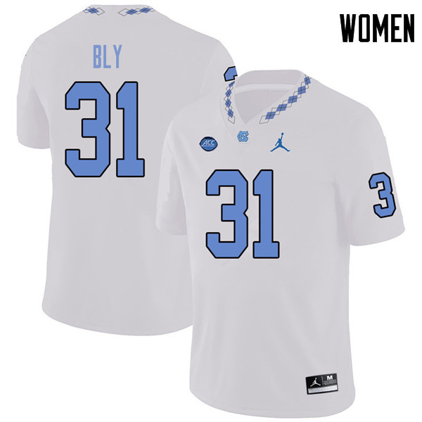 Jordan Brand Women #31 Dre Bly North Carolina Tar Heels College Football Jerseys Sale-White